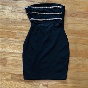 Rhinestone back bandeau mini dress!!